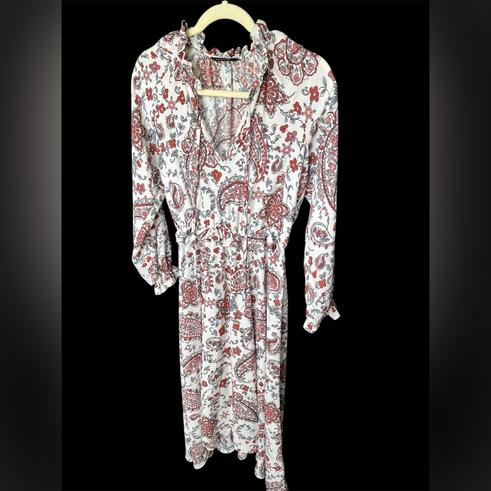 Banana Republic Women's Paisley Print Dress - Cream and Brown - Picture 4 of 8